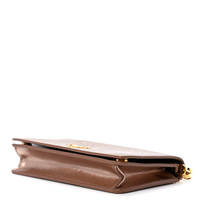 Prada Metallic Vitello Move Oro Chain Wallet Cipria Mordore 8 of 10