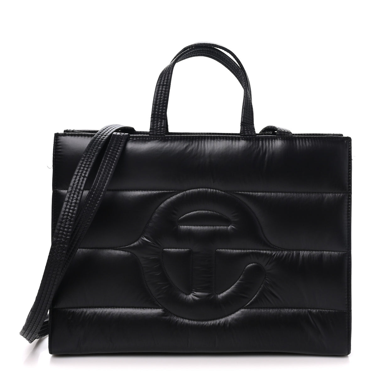 Telfar Nylon Medium Puff Shopping Bag Black 1 of 10