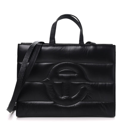 Telfar Nylon Medium Puff Shopping Bag Black 1 of 10