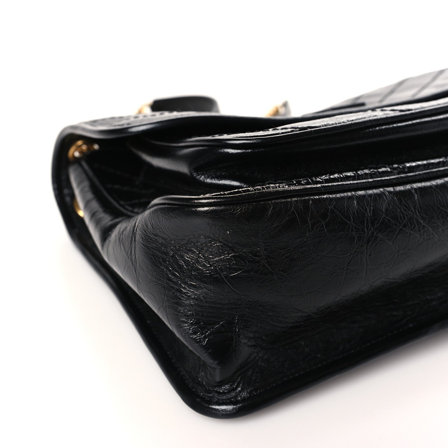 Saint Laurent Crinkled Calfskin Matelasse Monogram Medium Niki Chain Satchel Black 8 of 9
