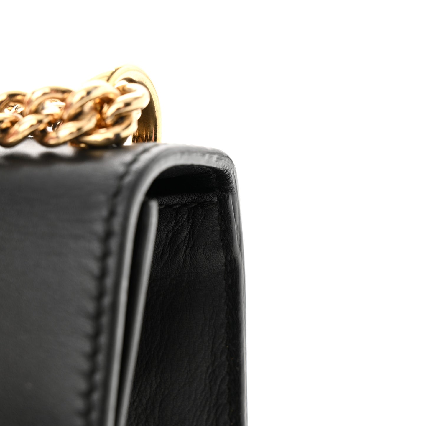 Calfskin Small Padlock Shoulder Bag Black