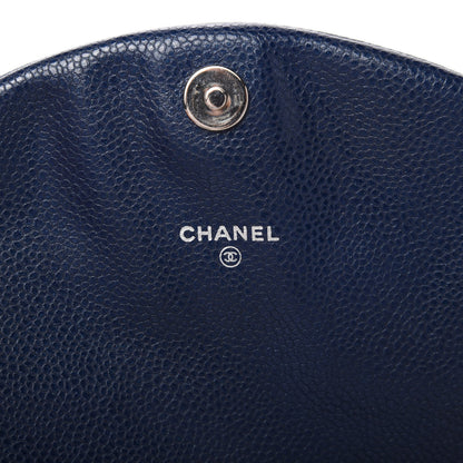 Chanel Caviar Half Moon Wallet On Chain WOC Navy 8 of 11