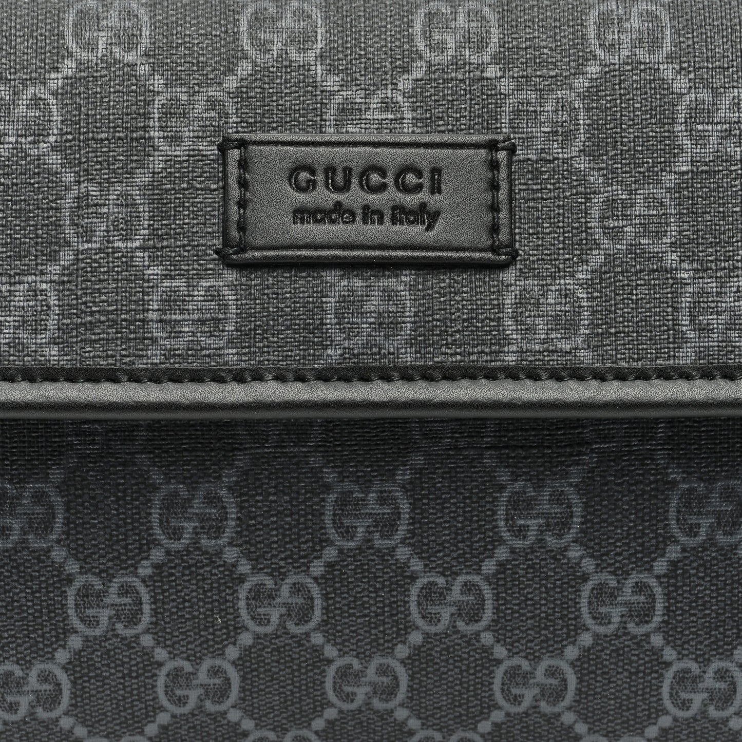 GG Supreme Monogram Web Slim Belt Bag Black Grey