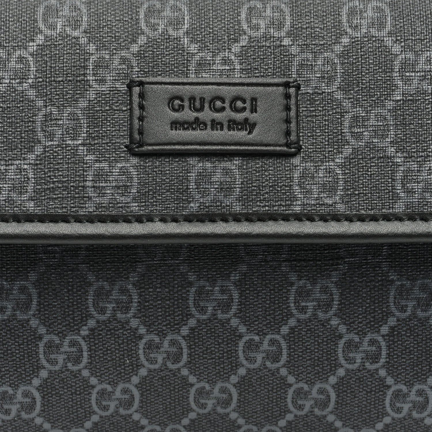 Gucci GG Supreme Monogram Web Slim Belt Bag Black Grey 8 of 10