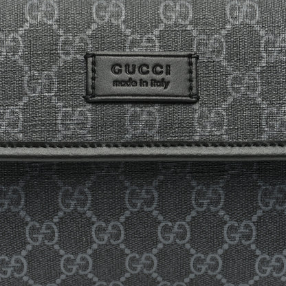 Gucci GG Supreme Monogram Web Slim Belt Bag Black Grey 8 of 10