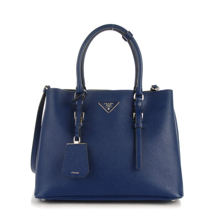 Prada Saffiano Cuir Small Double Handle Tote Inchiostro 1 of 9