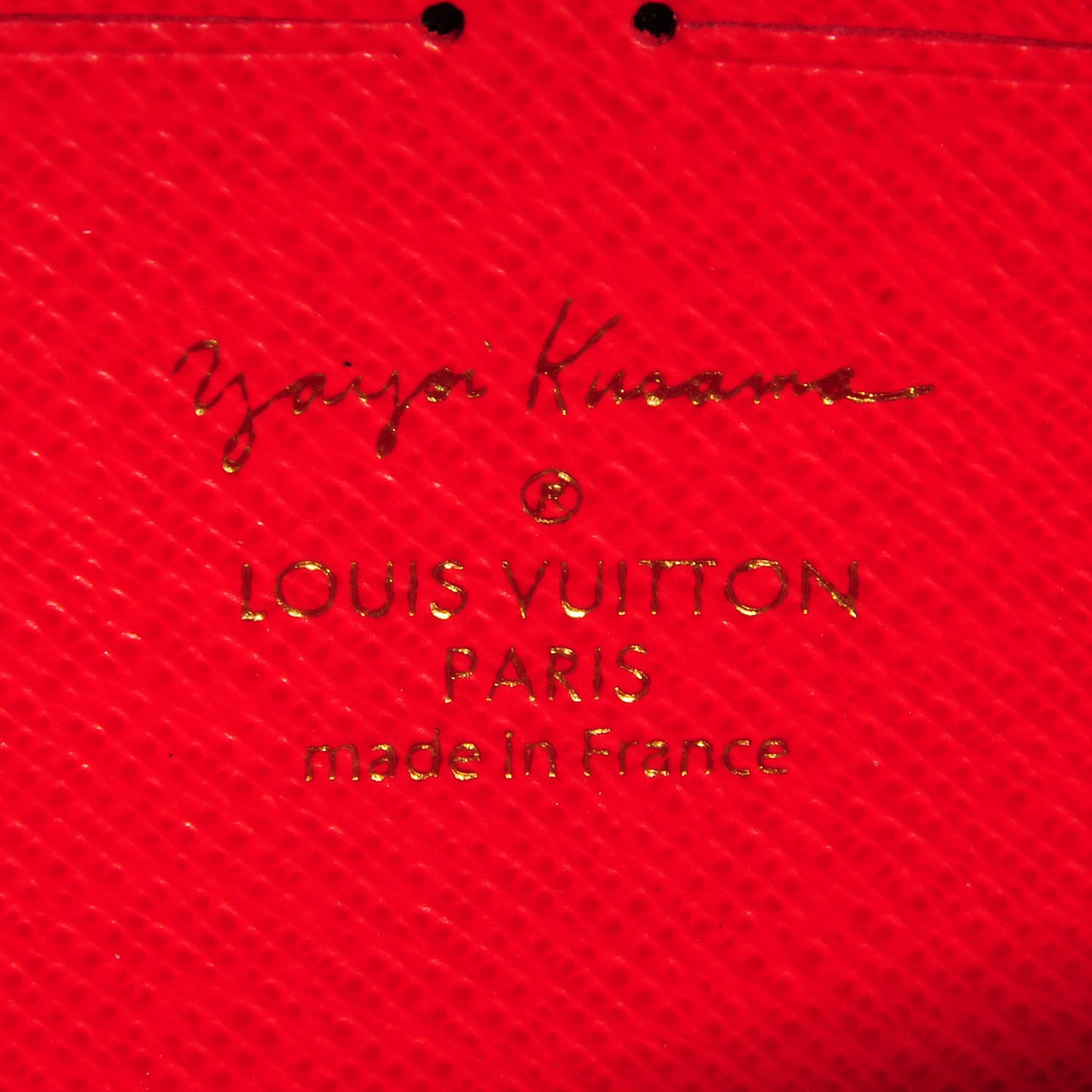 Monogram Kusama Pumpkin Dots Zippy Wallet Red