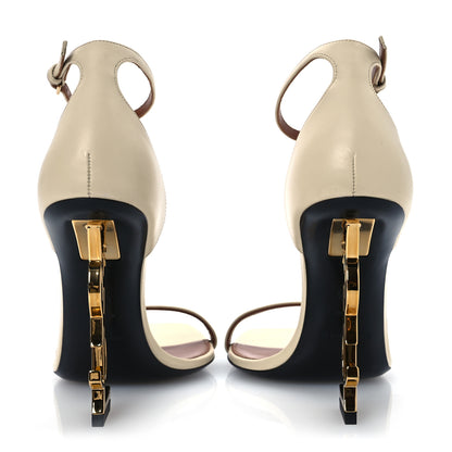 Saint Laurent Calfskin 110 Opyum Sandals 38.5 Real Beige 6 of 11