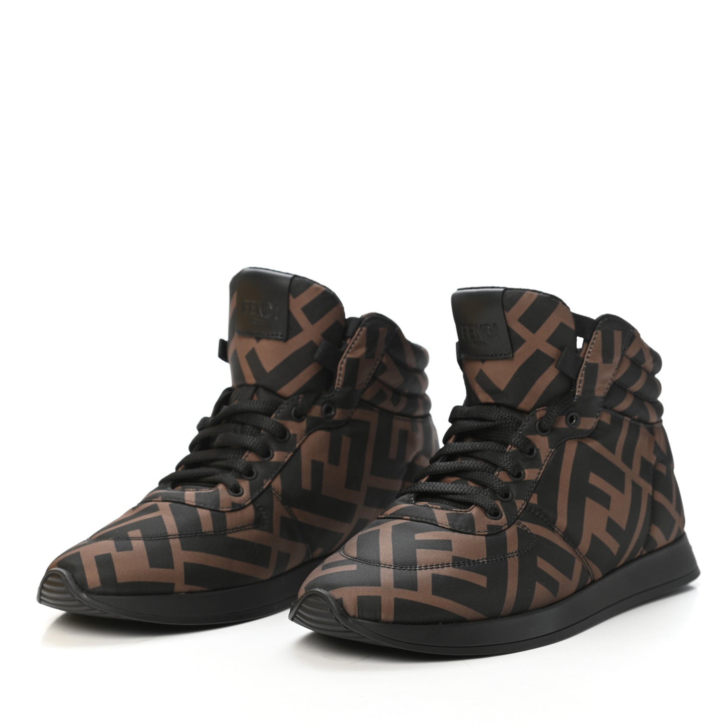 Nylon FF Reloaded High Top Sneakers 35.5 Tobacco Black