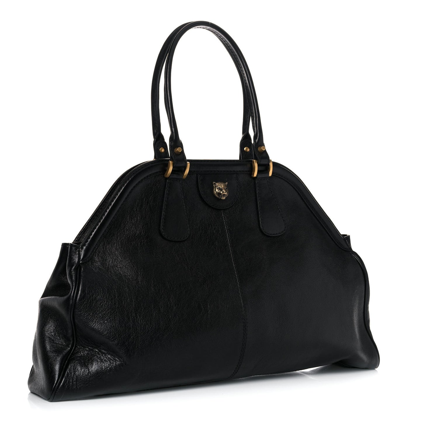 Calfskin Large Re(Belle) Top Handle Bag Black
