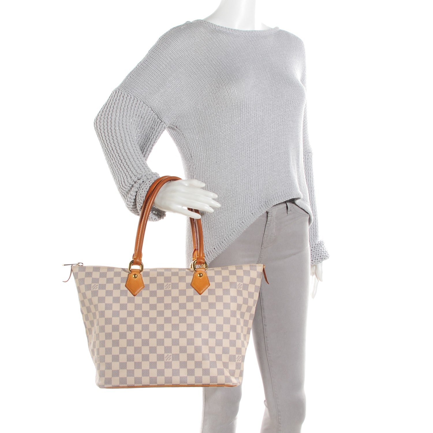 Louis Vuitton Damier Azur Saleya MM 2 of 8