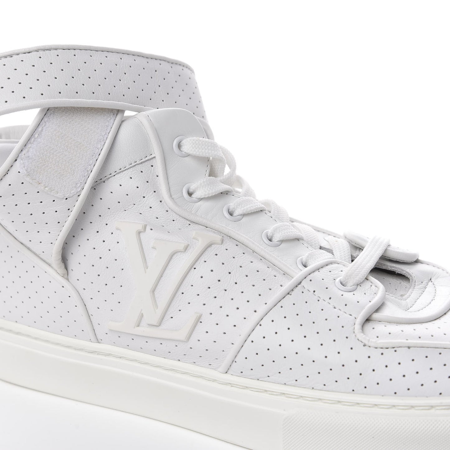 Calfskin Perforated Acapulco Sneakers 8 White