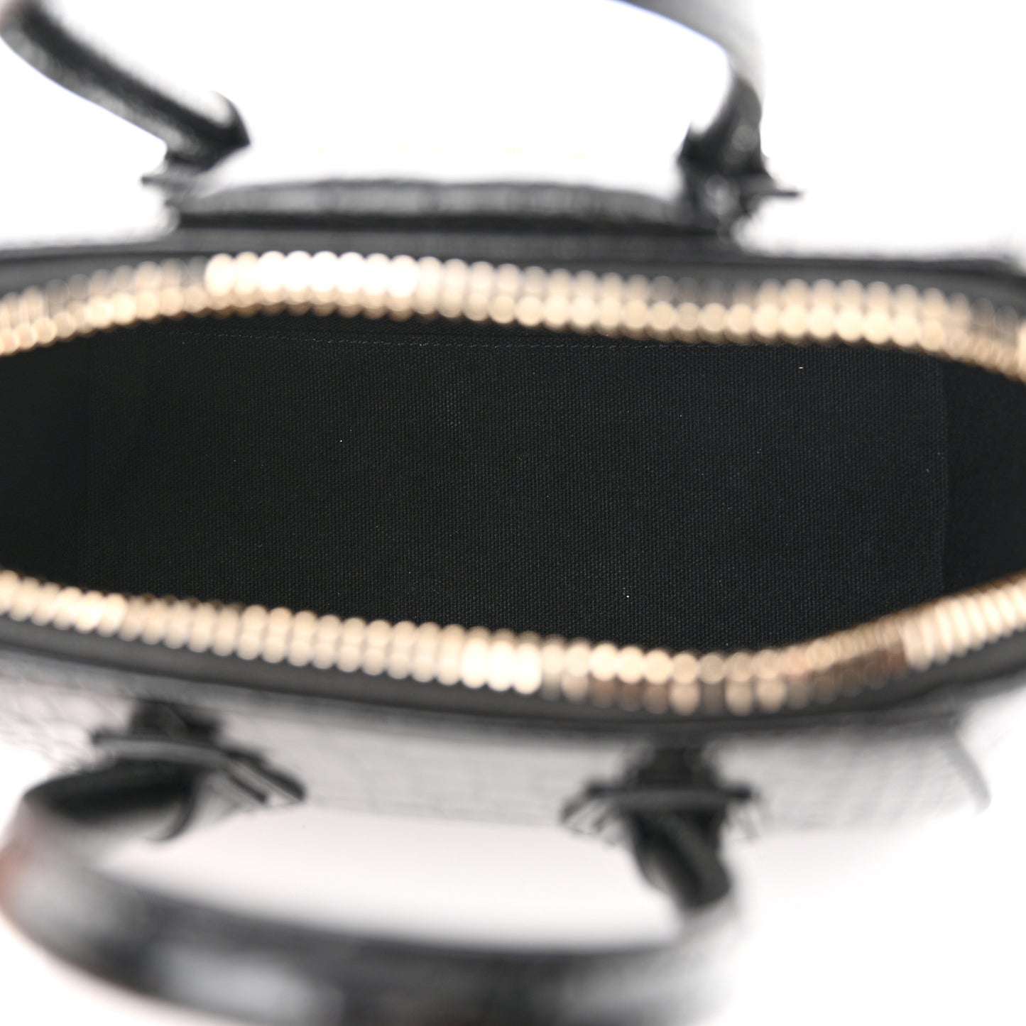 Calfskin Crocodile Embossed Mini Antigona Black