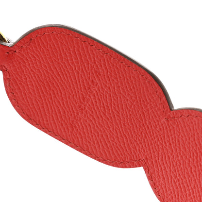 Hermes Epsom Petits Maillons Bag Strap Rouge De Coeur Rose Extreme 4 of 5