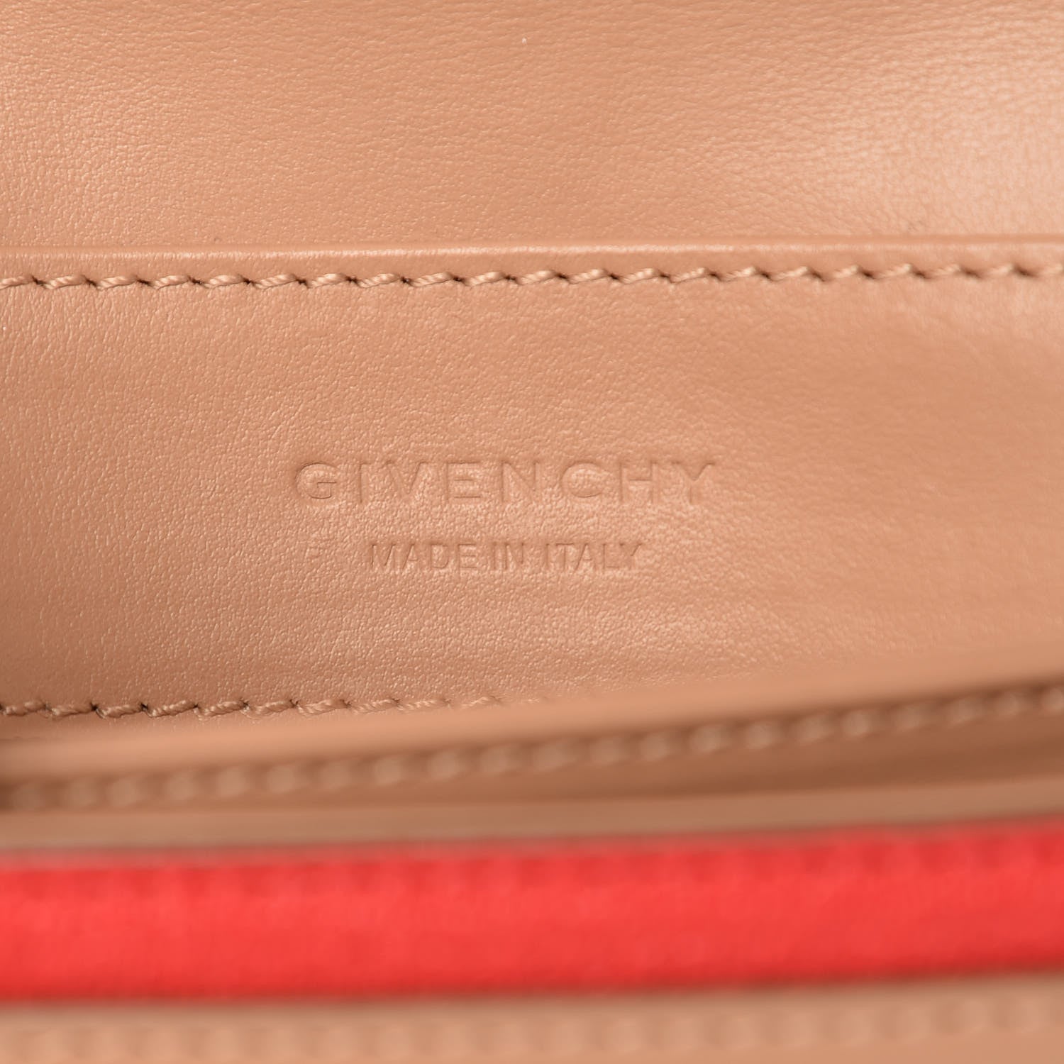 Givenchy Calfskin Duetto Crossbody Beige Red 7 of 9