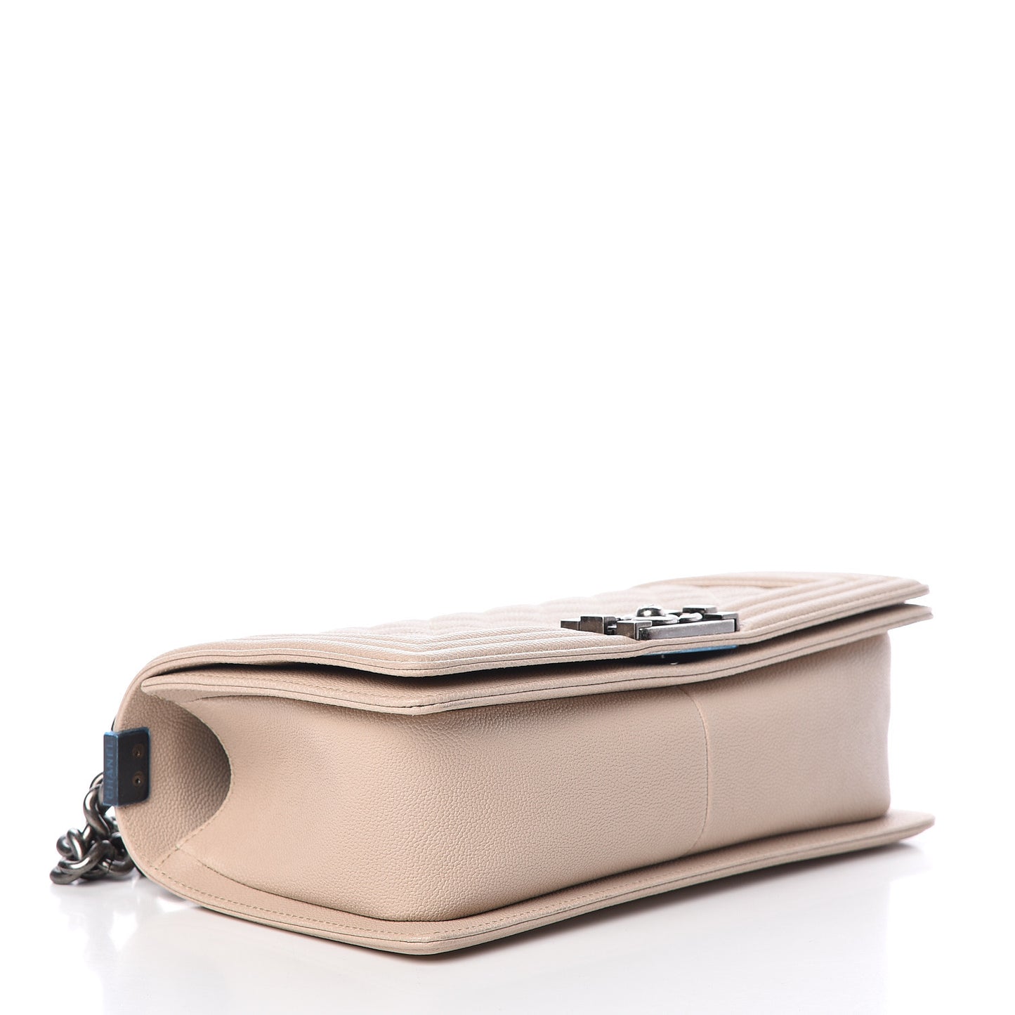 Caviar Quilted Medium Boy Flap Beige