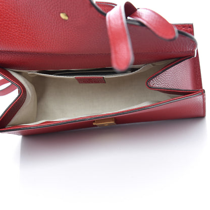 Gucci Calfskin Mini GG Marmont Top Handle Bag Vulcanic Red 5 of 9