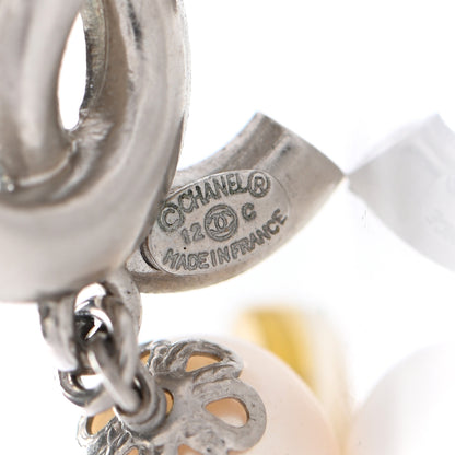 Chanel Crystal CC Drop Earrings Blue Silver 5 of 5