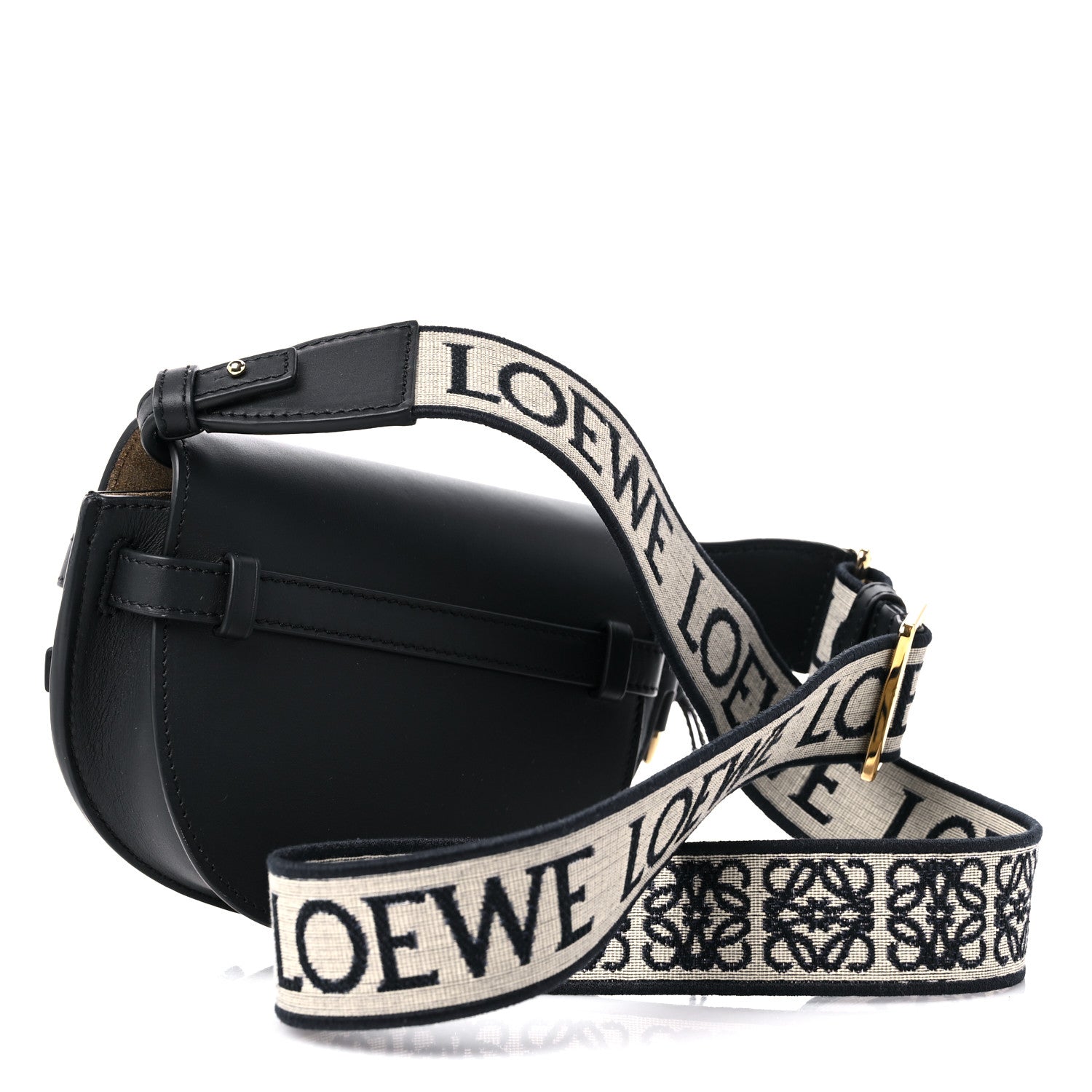 Loewe Calfskin Jacquard Mini Gate Dual Bag Black 3 of 8