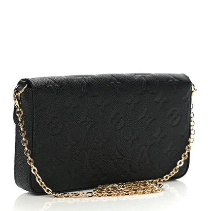 Louis Vuitton Empreinte Pochette Felicie Chain Wallet Black 4 of 10