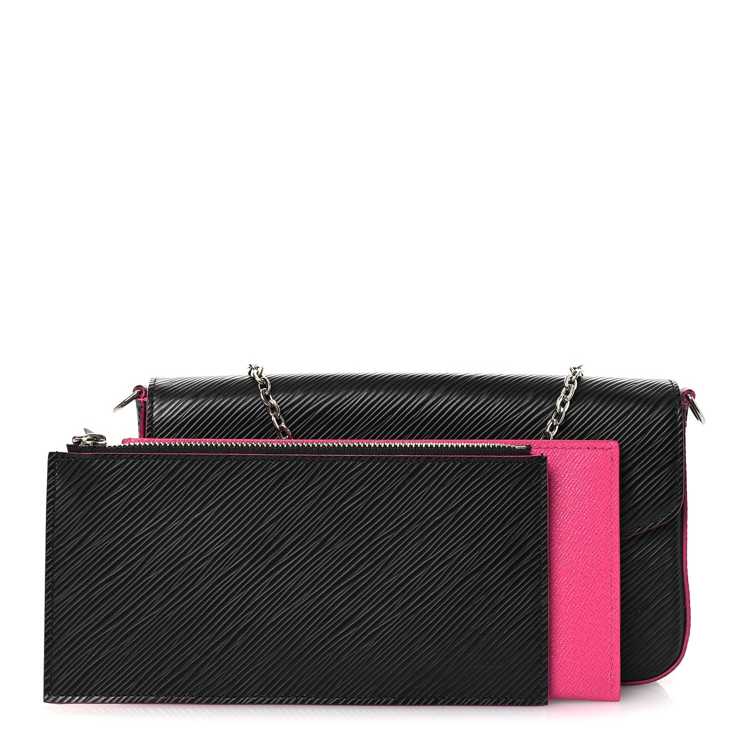 Louis Vuitton Epi Pochette Felicie Black Hot Pink 3 of 11