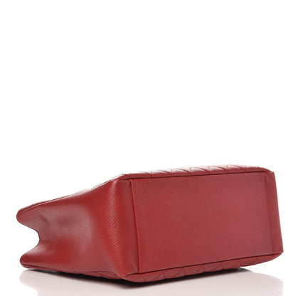Chanel Caviar Quilted Grand Shopping Tote GST Red 4 of 9