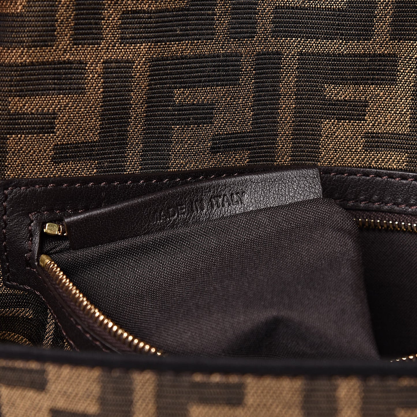 Fabric Jacquard FF 1974 Medium Baguette Tobacco Moro Black