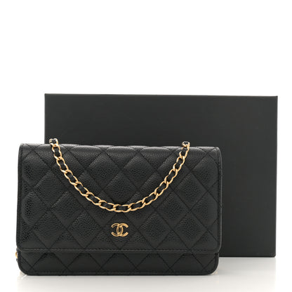 Chanel Caviar Quilted Wallet on Chain WOC Black 12 of 12