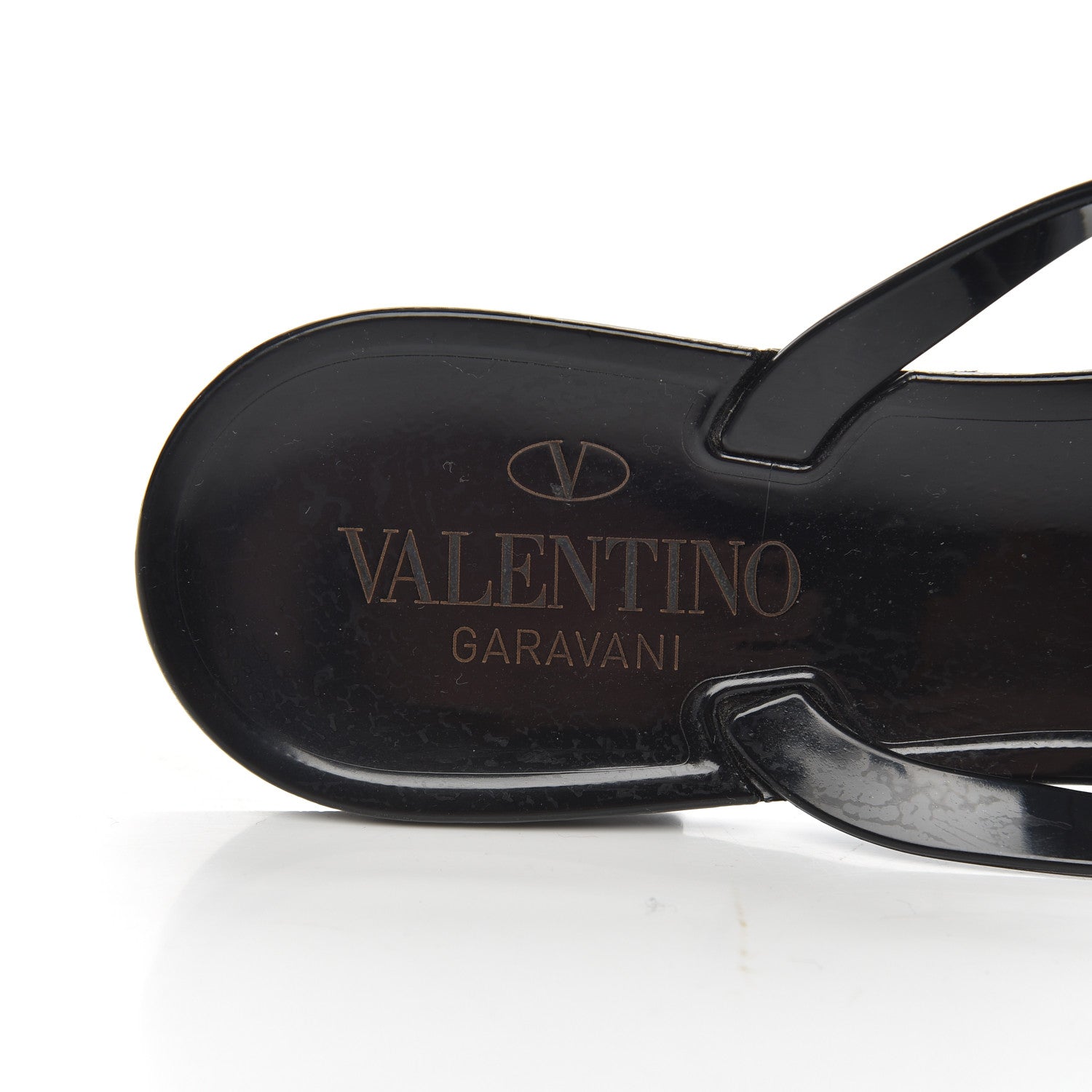 Valentino Garavani PVC Jelly Rockstud Bow Thong Sandals 38 Black 7 of 14