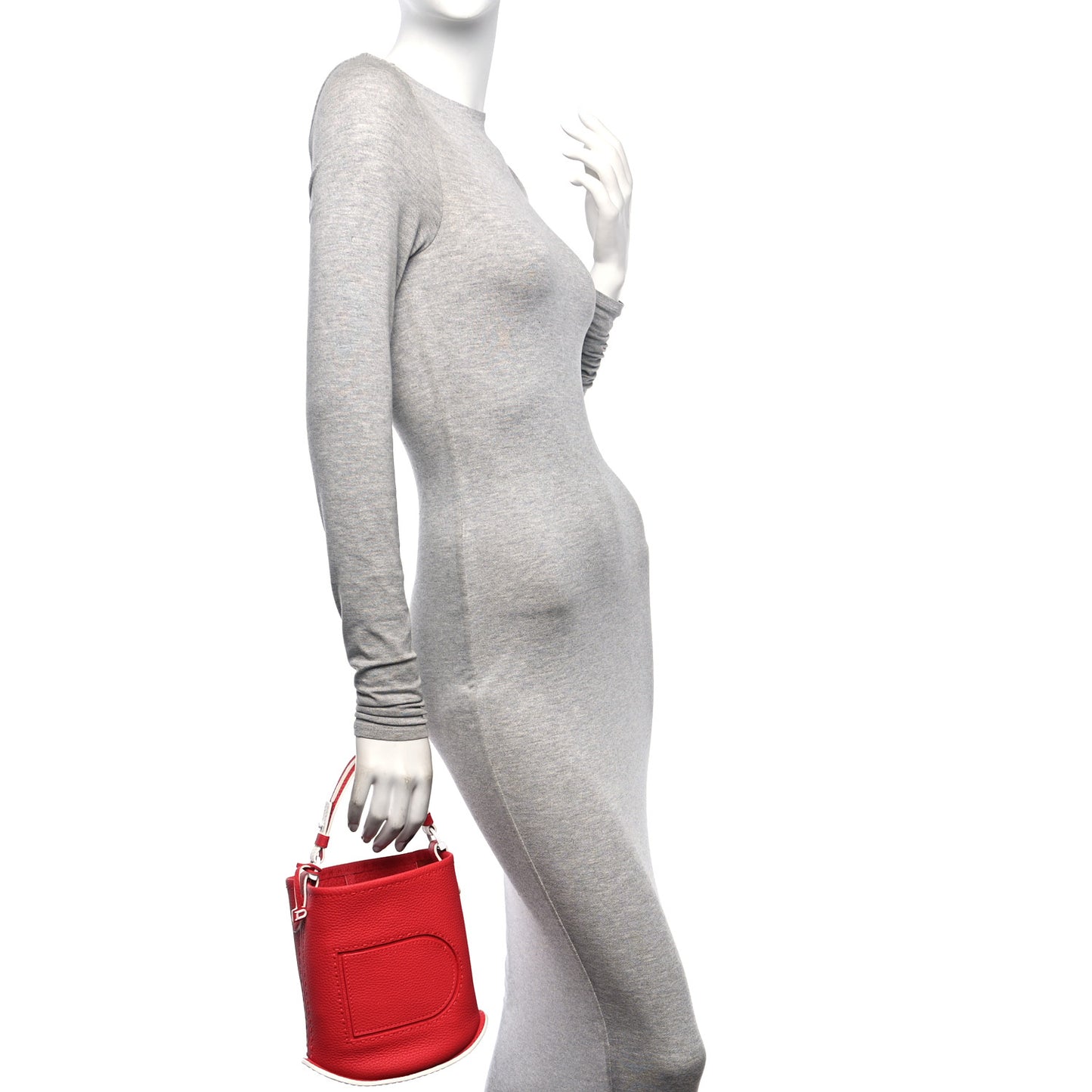Taurillon Mini Pin Daily Surpique Bucket Red White