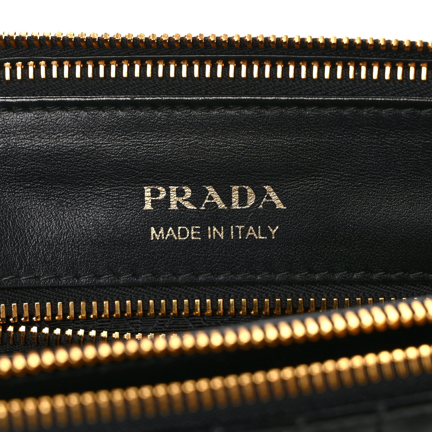 Prada Soft Calfskin Diagramme Galleria Double Zip Tote Black 6 of 9