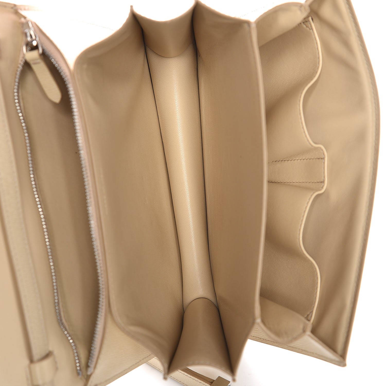Celine Liege Calfskin Medium Classic Box Flap Bag Cream 5 of 8