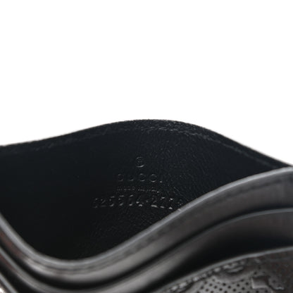 Gucci Calfskin GG Tennis Embossed Card Holder Black 6 of 7
