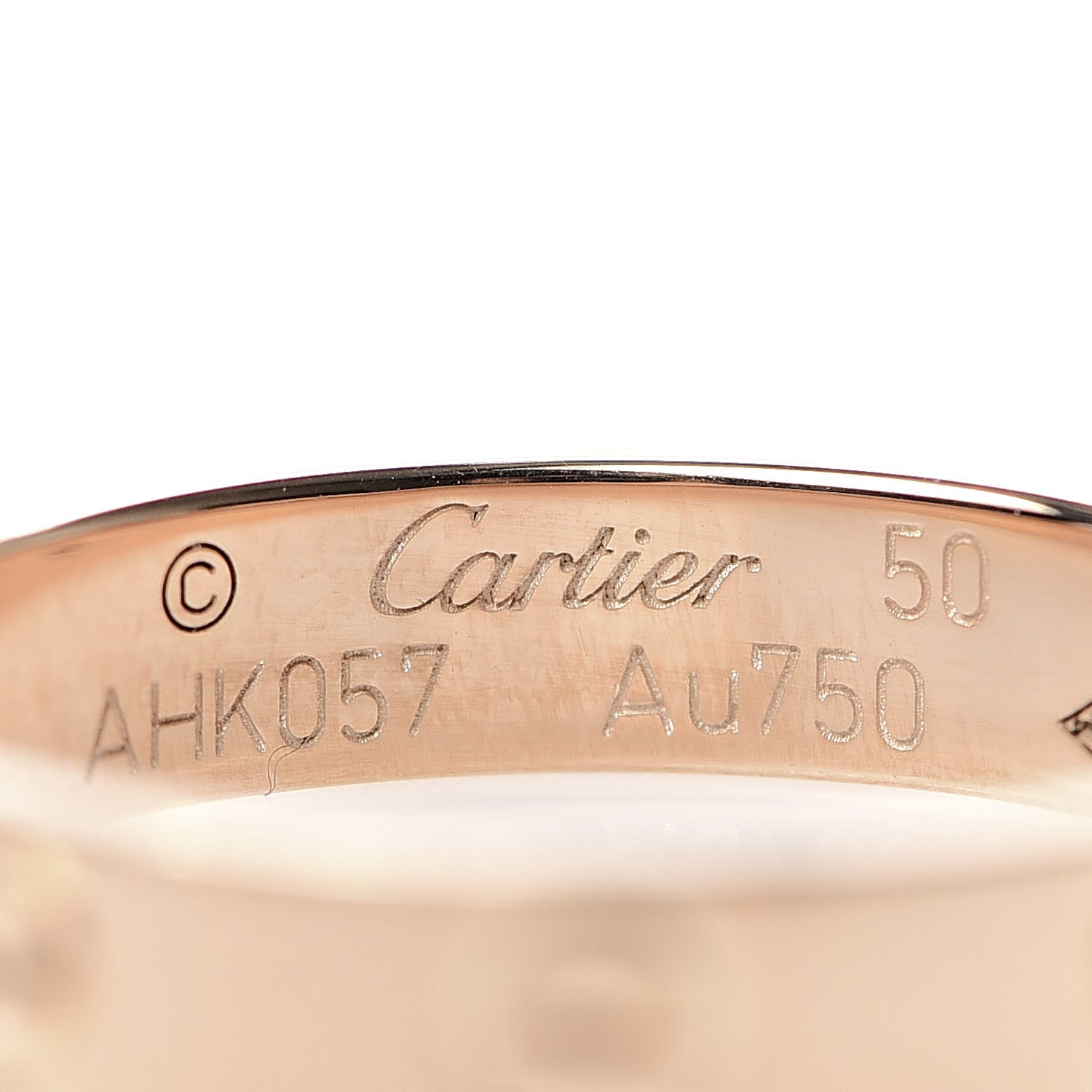 Cartier 18K Pink Gold 3.5mm LOVE Wedding Band Ring 50 5.25 4 of 5