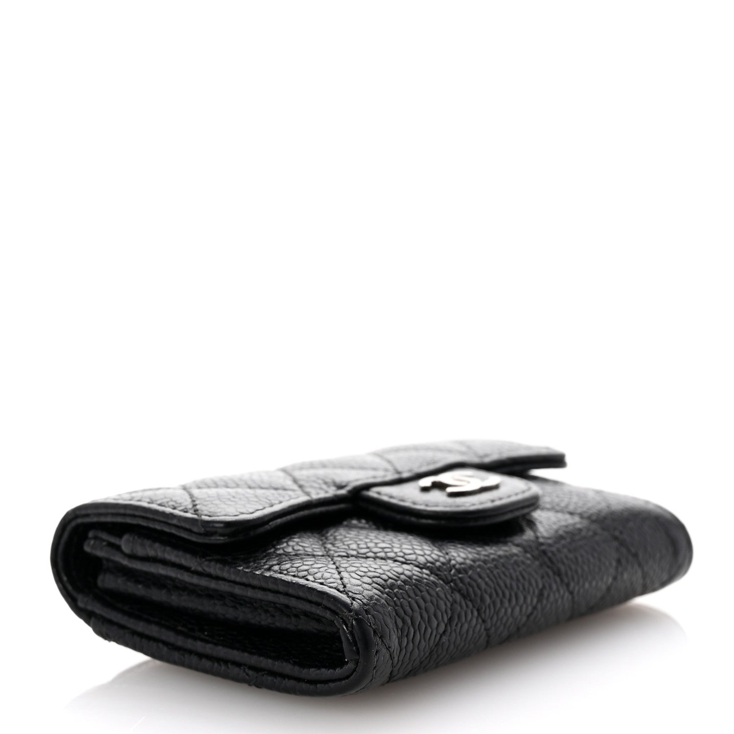Chanel Caviar Quilted Flap Card Holder Wallet Black 4 of 8