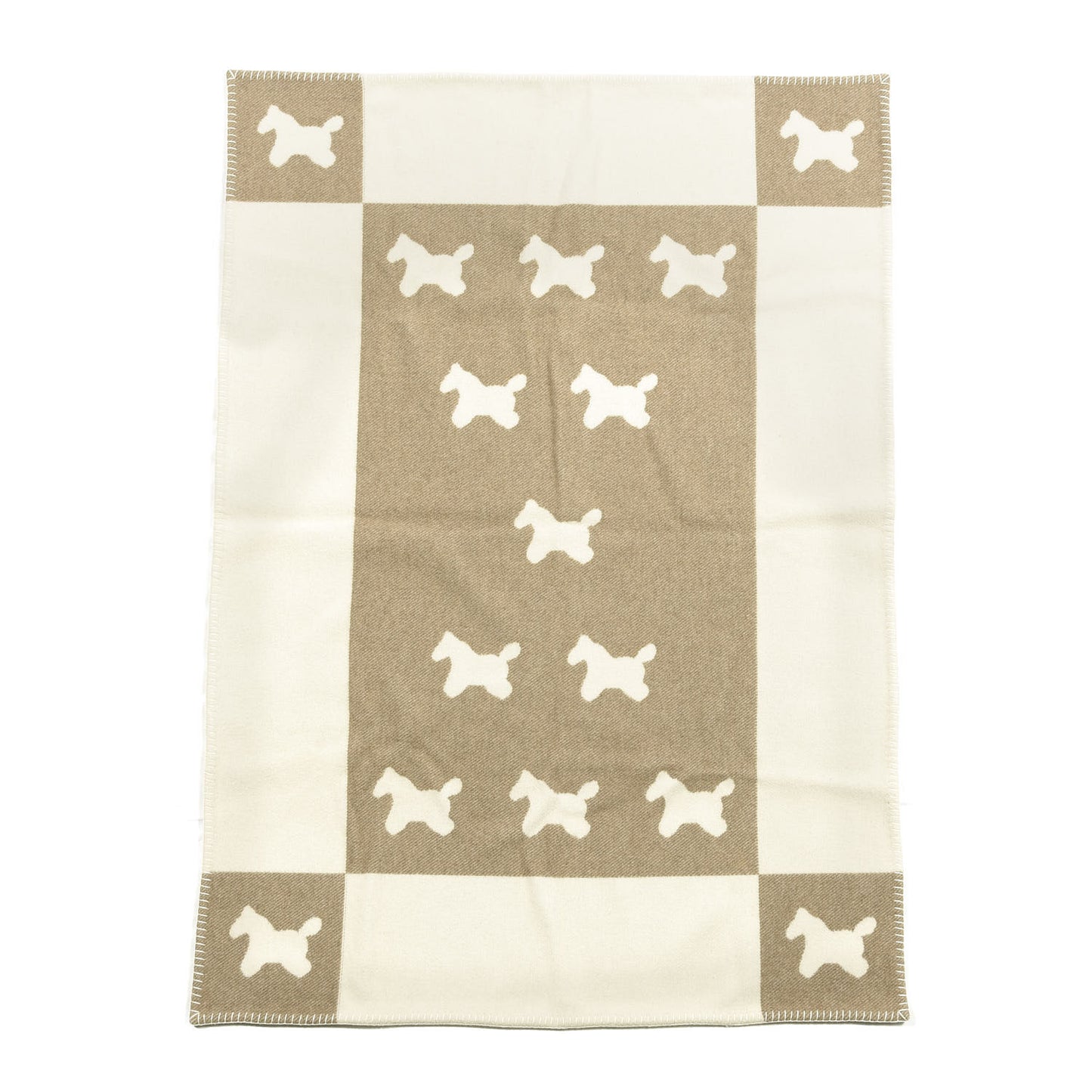 Wool Cashmere Adada Avalon Baby Blanket Noisette