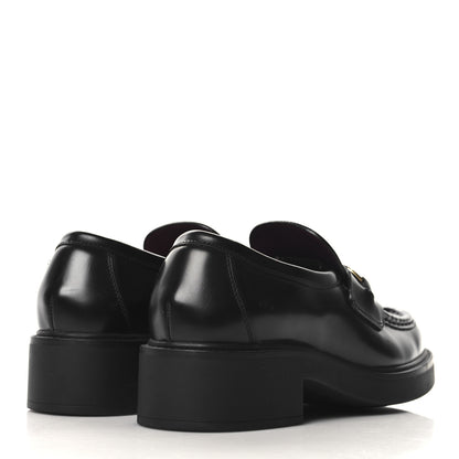 Gucci Cordovan Lux Horsebit Womens Lug Sole Loafers 35.5 Black 5 of 9