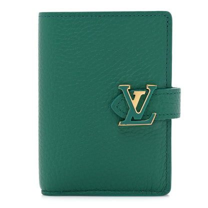 Louis Vuitton Taurillon Capucines Vertical Compact Wallet Green 1 of 12