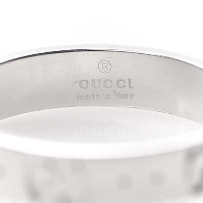 Gucci 18K White Gold 4mm Icon Thin Band Ring 53 6.25 6 of 7