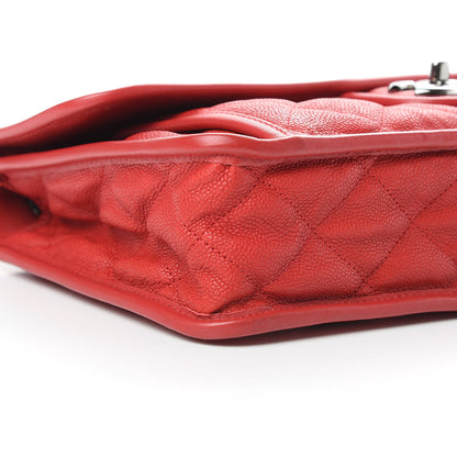 Chanel Caviar Quilted Medium French Riviera Flap Red 9 of 12