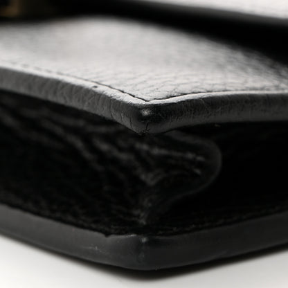Gucci Dollar Calfskin Interlocking G Chain Wallet Black 10 of 10