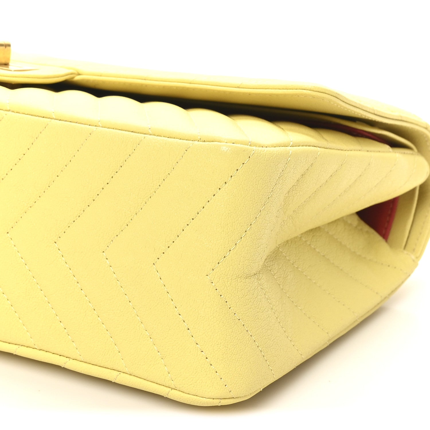 Chanel Sheepskin Chevron Quilted 2.55 Reissue 226 Flap Yellow 10 of 10