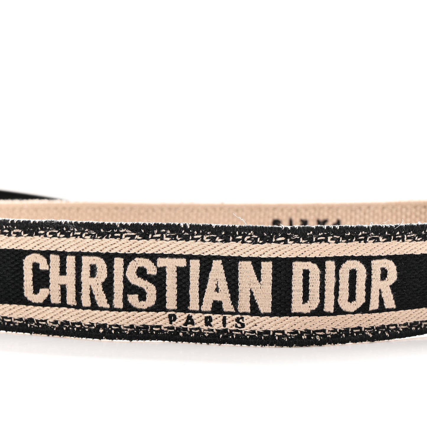 Canvas Embroidered Shoulder Strap Black