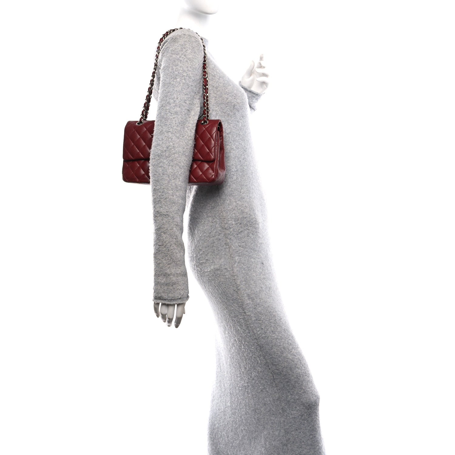 Chanel Caviar Quilted Medium Double Flap Red 2 of 11