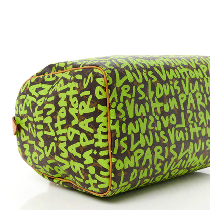 Louis Vuitton Monogram Graffiti Speedy 30 Green 12 of 15