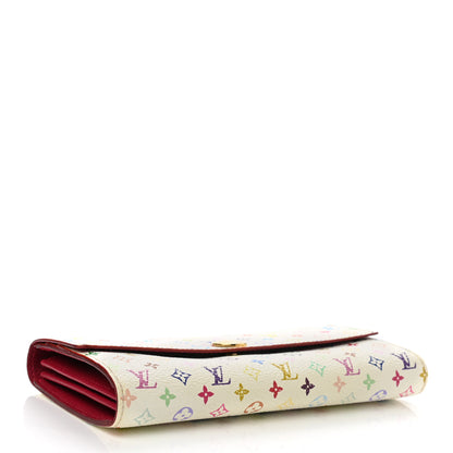 Louis Vuitton Monogram Multicolor Sarah Wallet White Eglantine 4 of 9