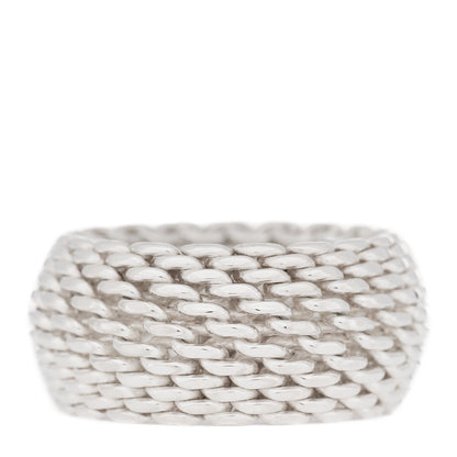Tiffany Sterling Silver Somerset Mesh Ring 48 4.5 3 of 4