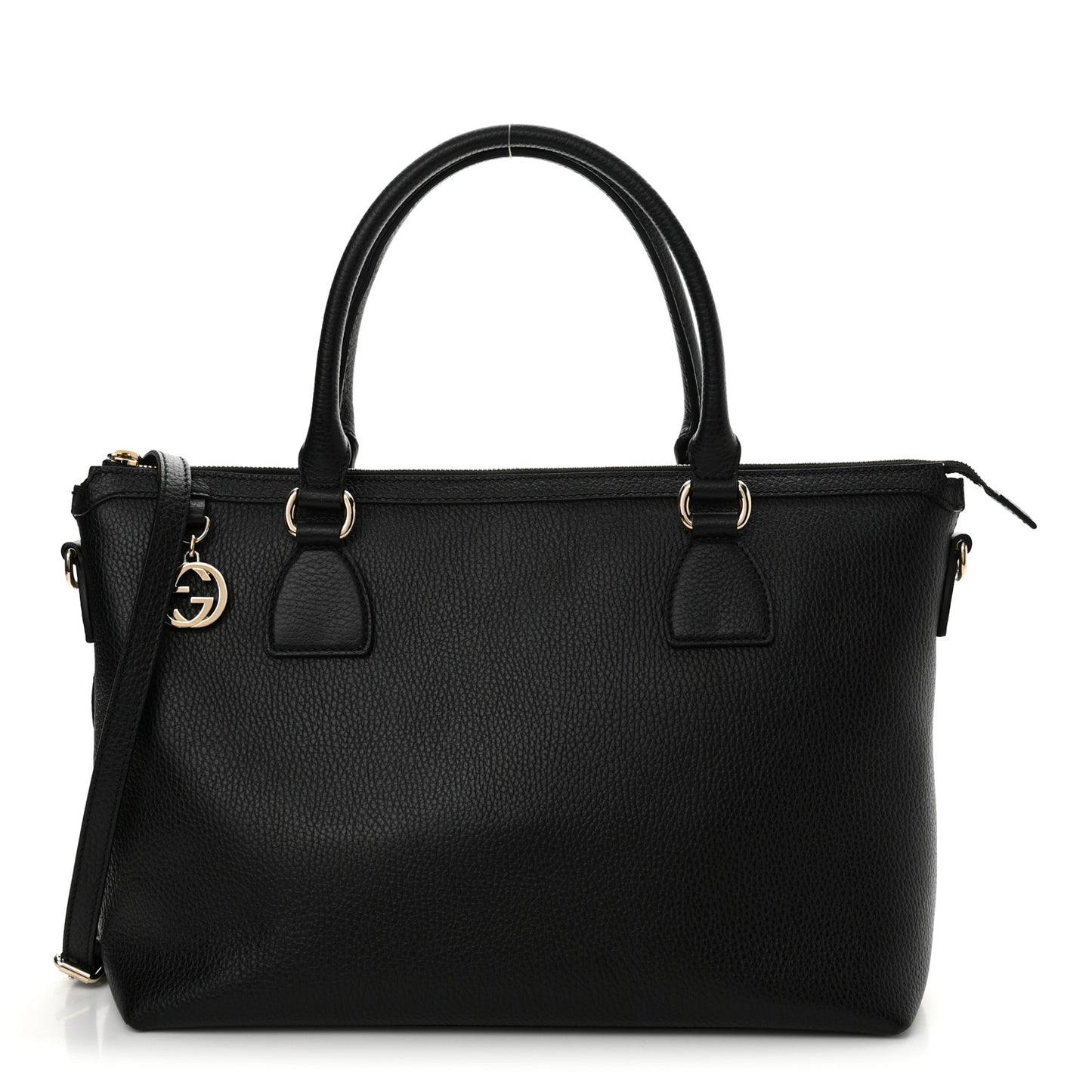 Dollar Calfskin GG Charm Satchel Black