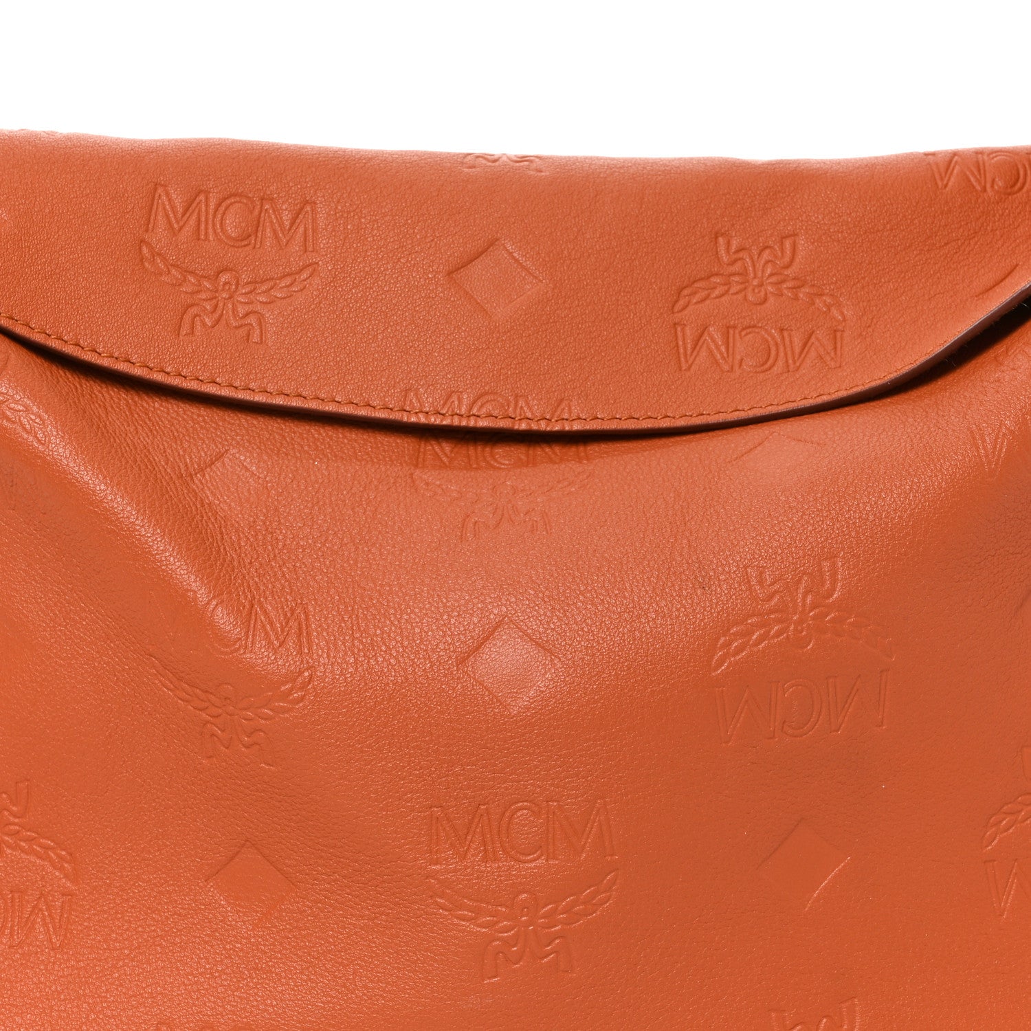 MCM Calfskin Ottomar Medium Aren Flap Hobo Bombay Brown 7 of 9