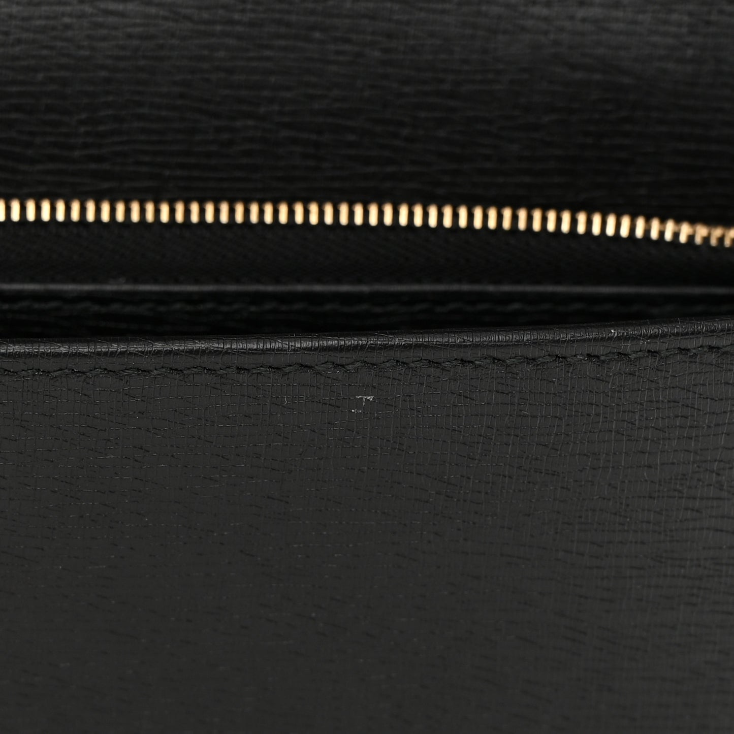 Textured Calfskin Medium Betty Chain Wallet Black